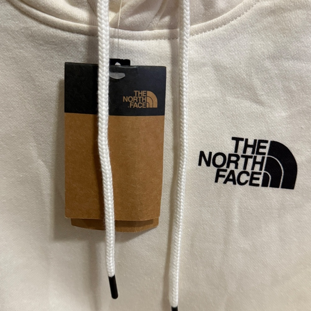 The North Face Women's Box (logo) NSE Pullover Hoodie - Gardenia White Large NWT - Picture 3 of 7